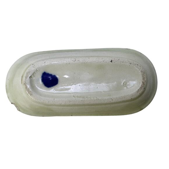 Wedgwood England Antique Late 1800's Majolica Small Oval Dish Floral Motifs-Rare - Picture 6 of 10